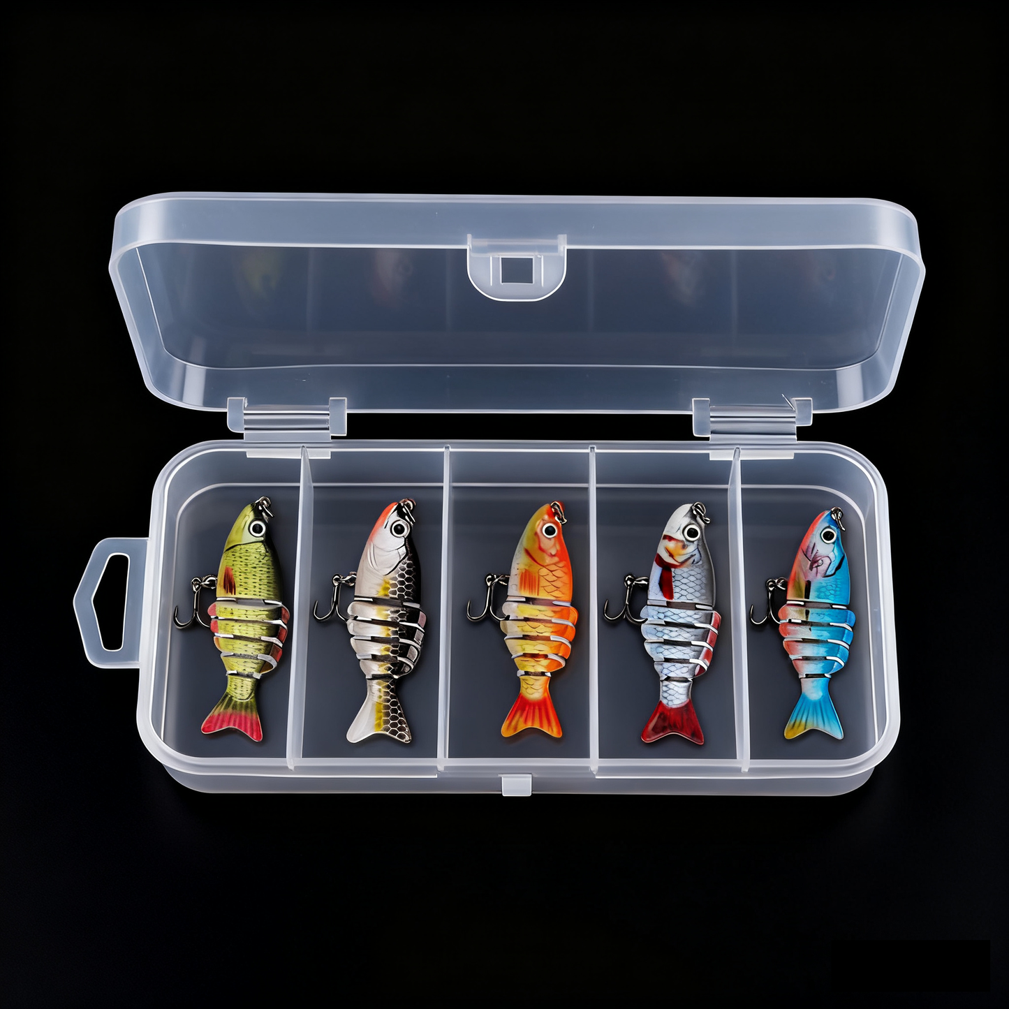 A Box of 5 Mini Segmented Lures
